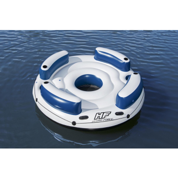 Dmuchana Wyspa do pływania Lazy Dayz 4-osobowa BESTWAY 239x63,5 + Siateczkowe dno + 4 Dmuchane oparcia + 2 Schowki